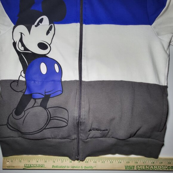 DisneyLand Parks Womens Blue Gray and White Full Zip Hooded Jacket Size XL - Picture 12 of 16